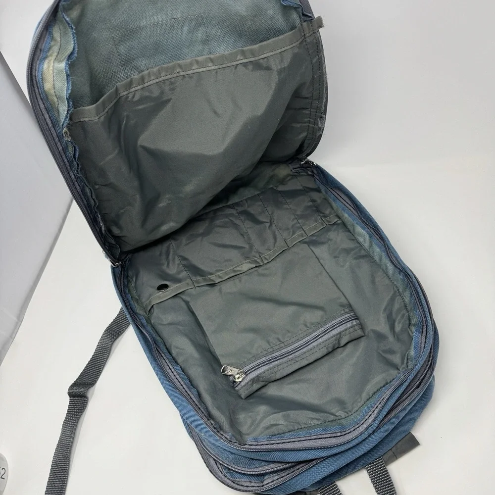 Vintage 90s Jansport Backpack Blue Nylon Made in USA School
